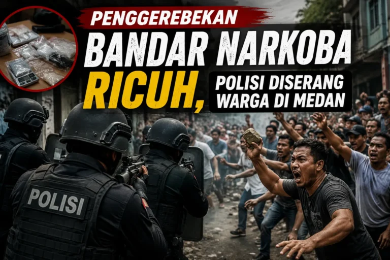 Polisi diserang warga saat penggerebekan bandar narkoba di Medan