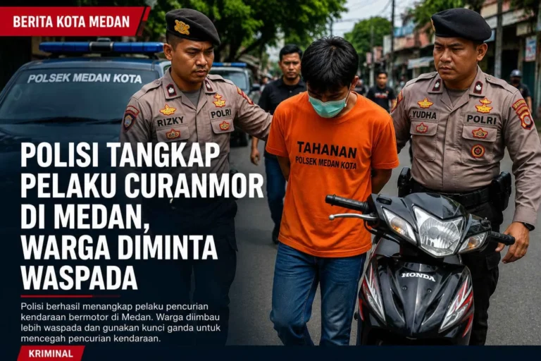 Polisi menangkap pelaku curanmor di Medan saat operasi pemberantasan kejahatan kendaraan bermotor