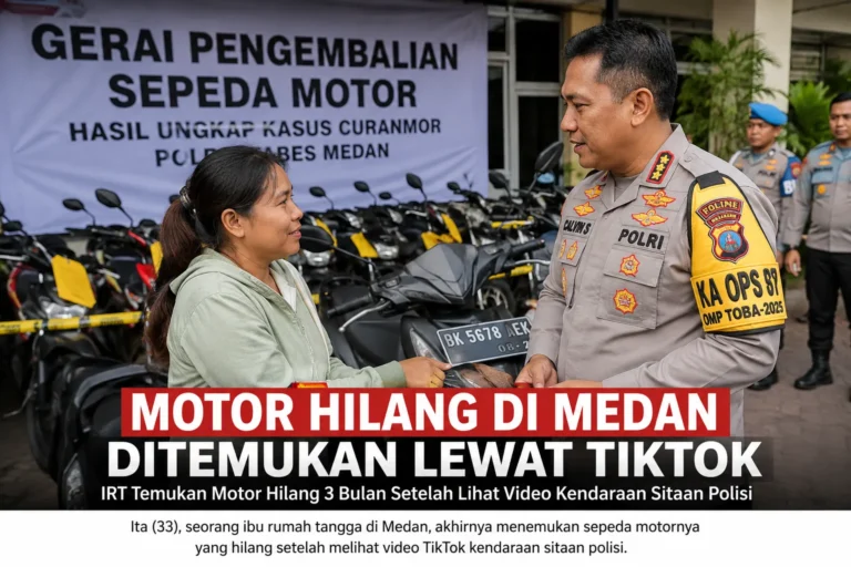 Motor Hilang di Medan Ditemukan Lewat TikTok