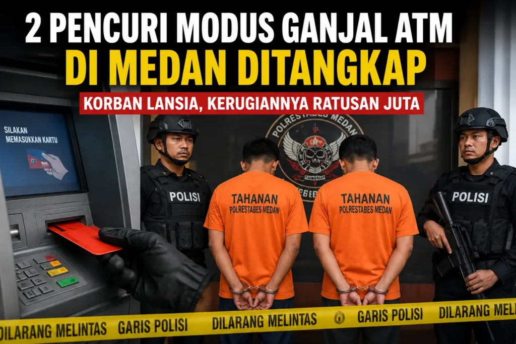 Pencuri ganjal ATM ditangkap polisi di Medan setelah memperdaya korban lansia hingga mengalami kerugian ratusan juta rupiah
