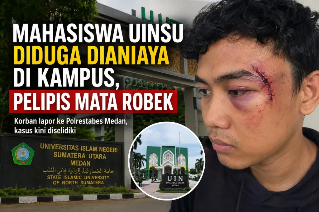 Mahasiswa UINSU diduga dianiaya di kampus hingga pelipis mata robek