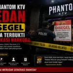 Phantom KTV Medan disegel Polrestabes Medan karena kasus narkoba dan pelanggaran izin usaha