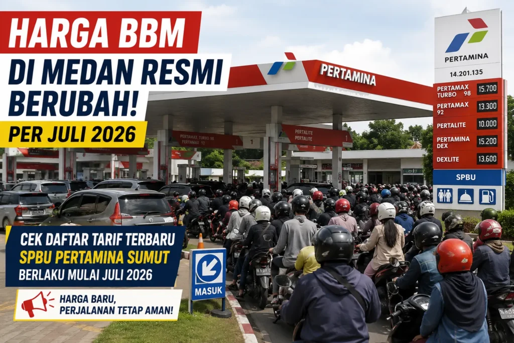 Daftar harga BBM di Medan terbaru per Juli 2026 di SPBU Pertamina
