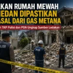 Ledakan rumah mewah di Kompleks Grand Polonia Medan diduga dipicu gas metana berdasarkan hasil olah TKP polisi dan PGN.