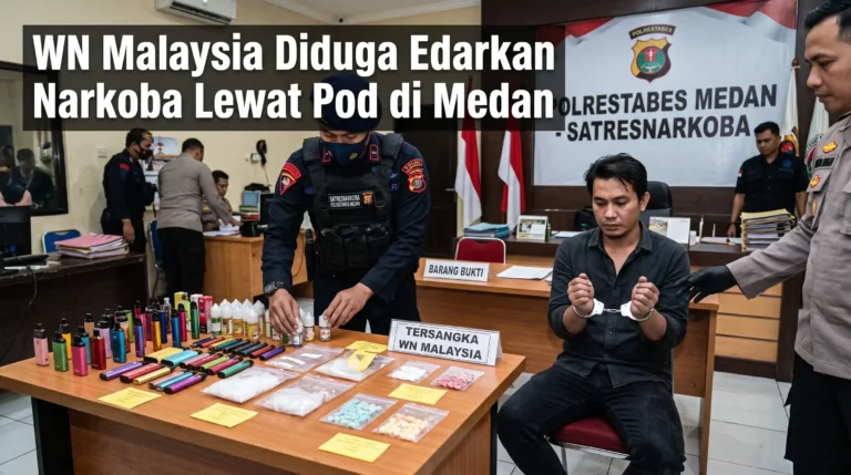 WN Malaysia Diduga Edarkan Narkoba Lewat Pod di Medan